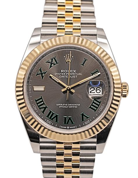 rolex datejust 41 wimbledon gold|Rolex Datejust 41 price.